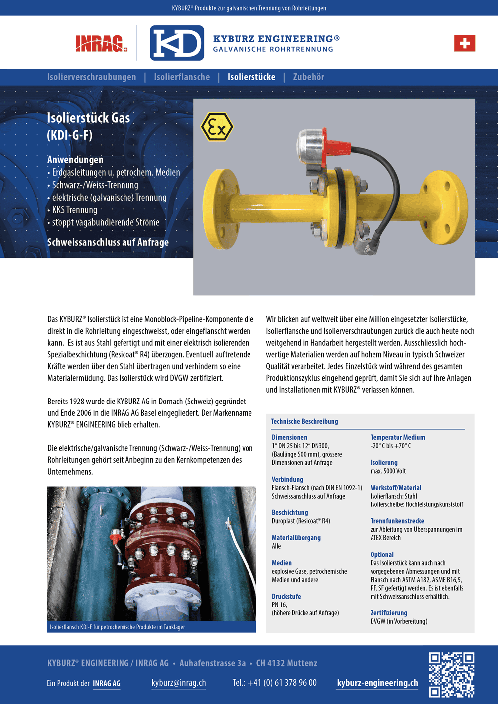 KYB Produktflyer-Isolierflansch-Gas