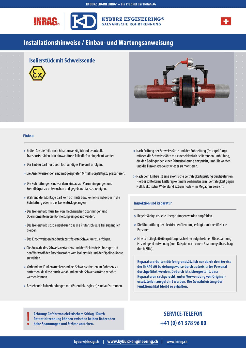 KYB Installationshinweis